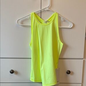 Lululemon Yellow Ribbed Base Pace Tank